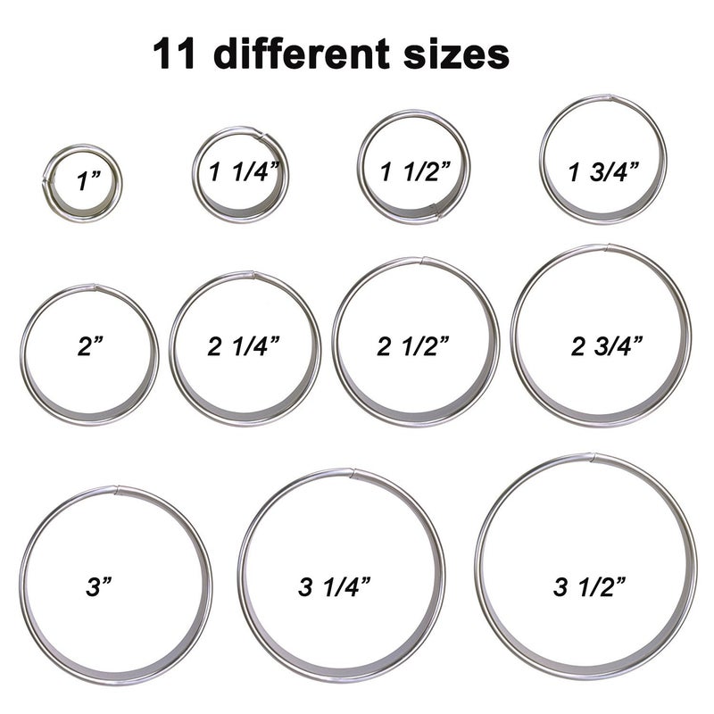 SOSOHOME 11 Pieces Metal Cookie Cutter Set, Round Cookie Cutters, Stainless Steel Circle Biscuit Pastry Cutters, Assorted Sizes - Image 2
